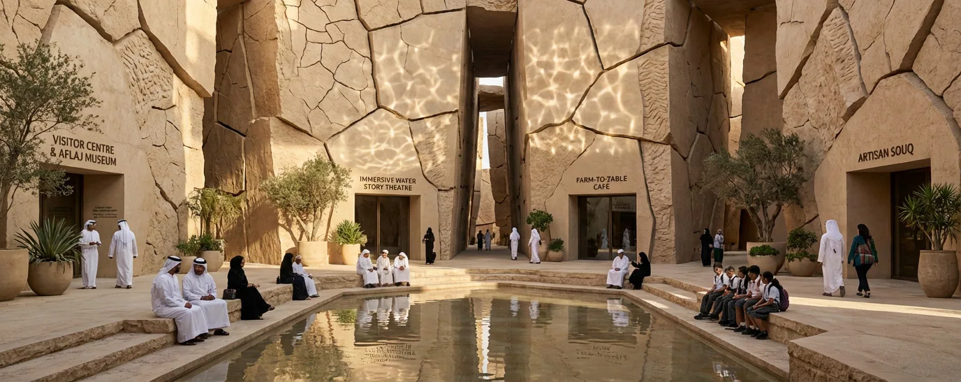 The entrance court and water table