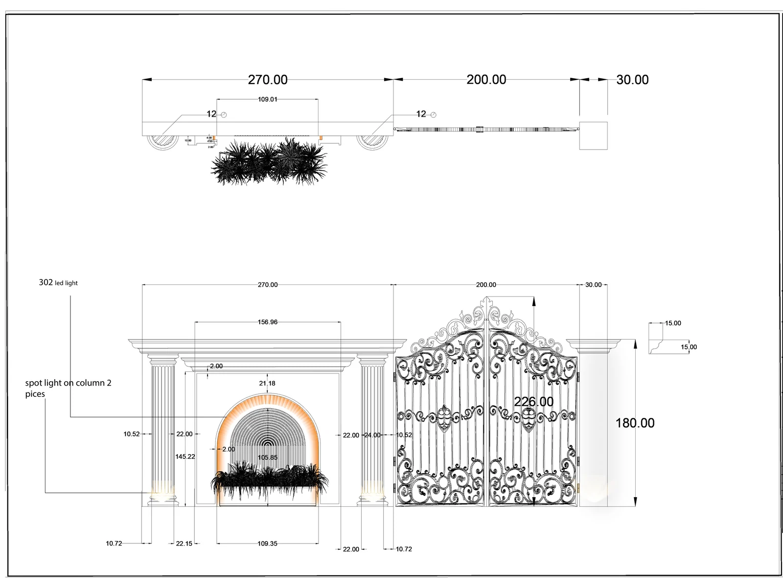 Fence Elevation & Gate