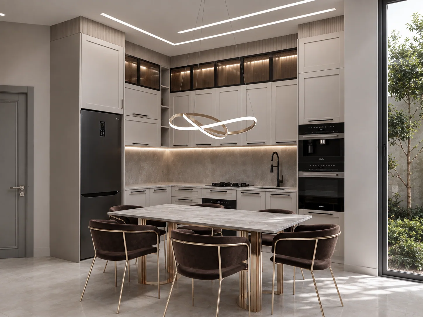 The kitchen from the hall