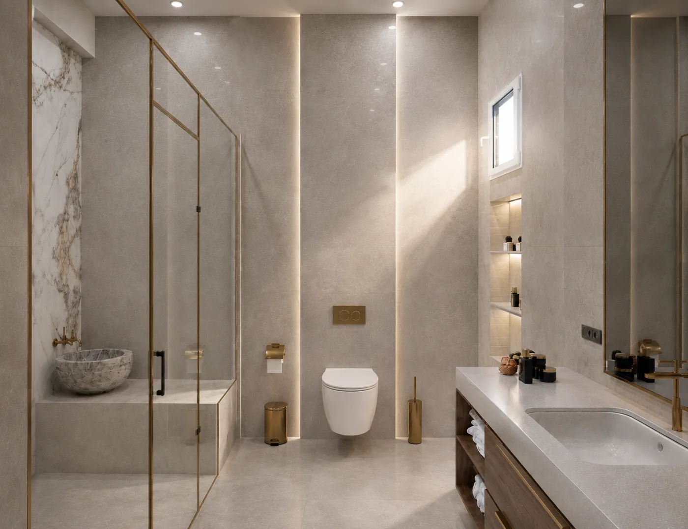 The main bathroom