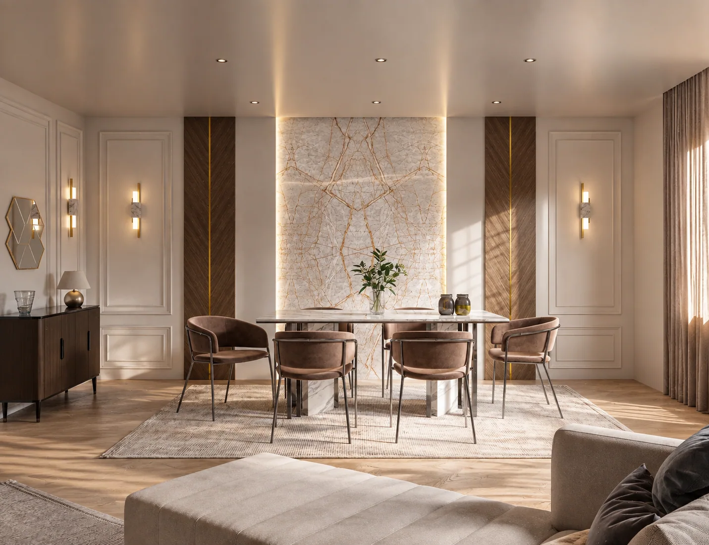 The dining room