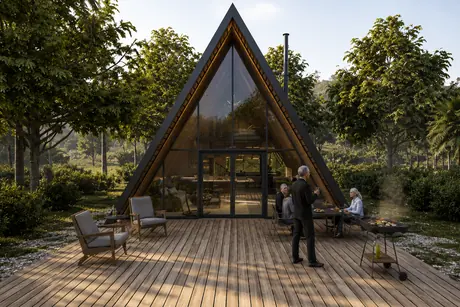 Terrace and fire pit