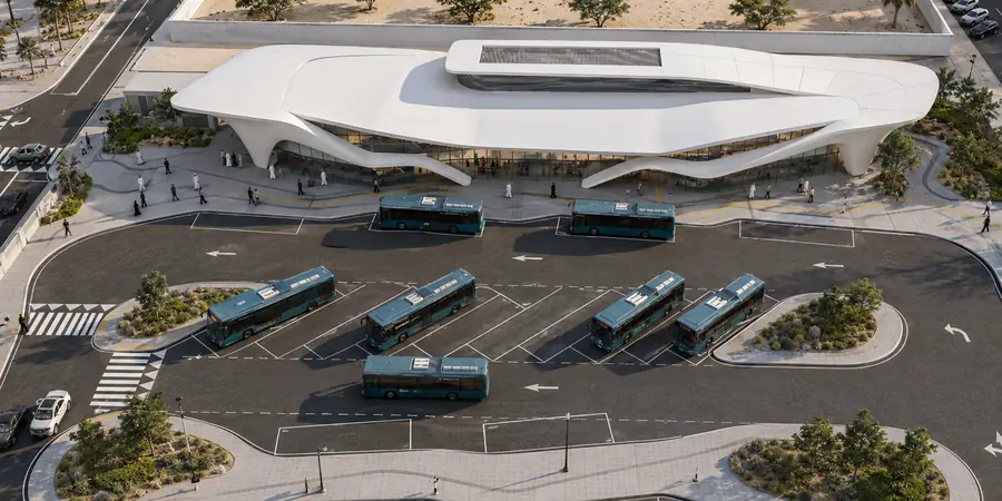 Modern option exterior, Khalifa City Bus Station