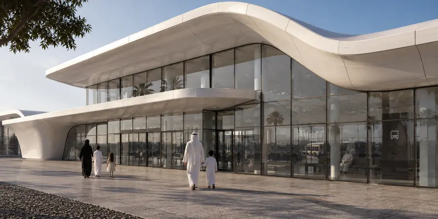 Modern option exterior, Al Shahama Bus Station