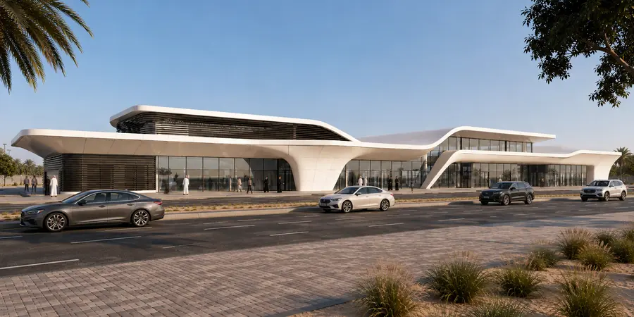 Modern option exterior, Shakhbout City Bus Station