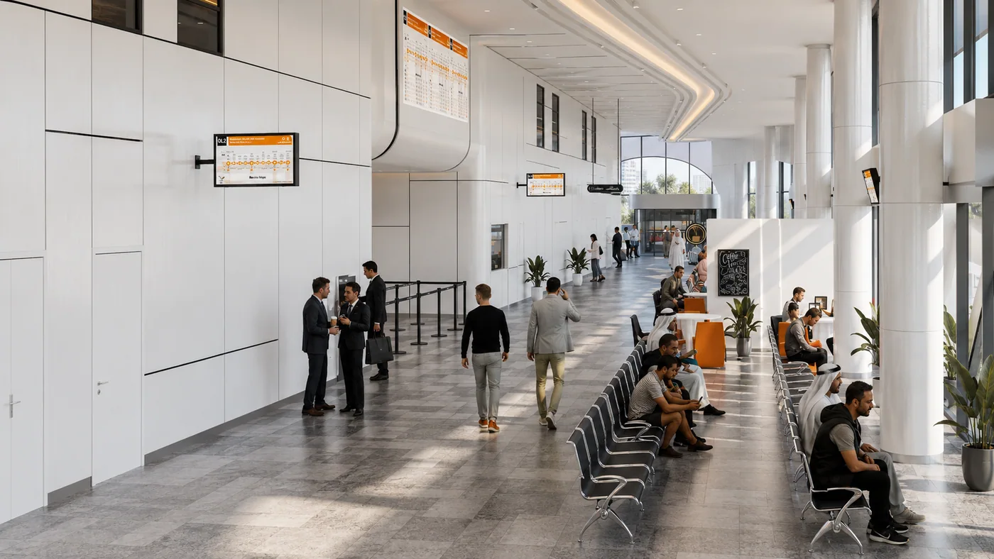 Khalifa City Bus Station, modern option interior 1
