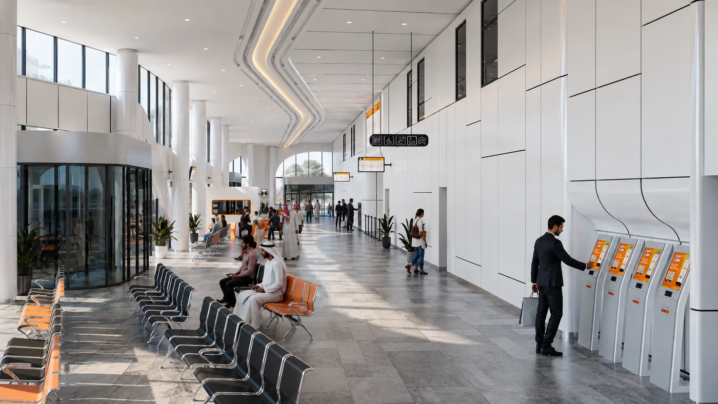 Khalifa City Bus Station, modern option interior 2