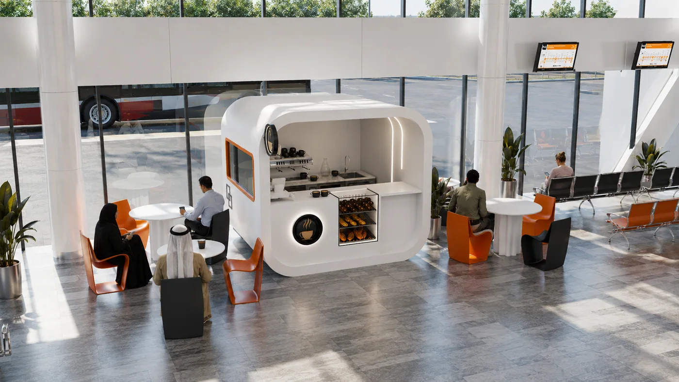 Khalifa City Bus Station, modern option interior 3