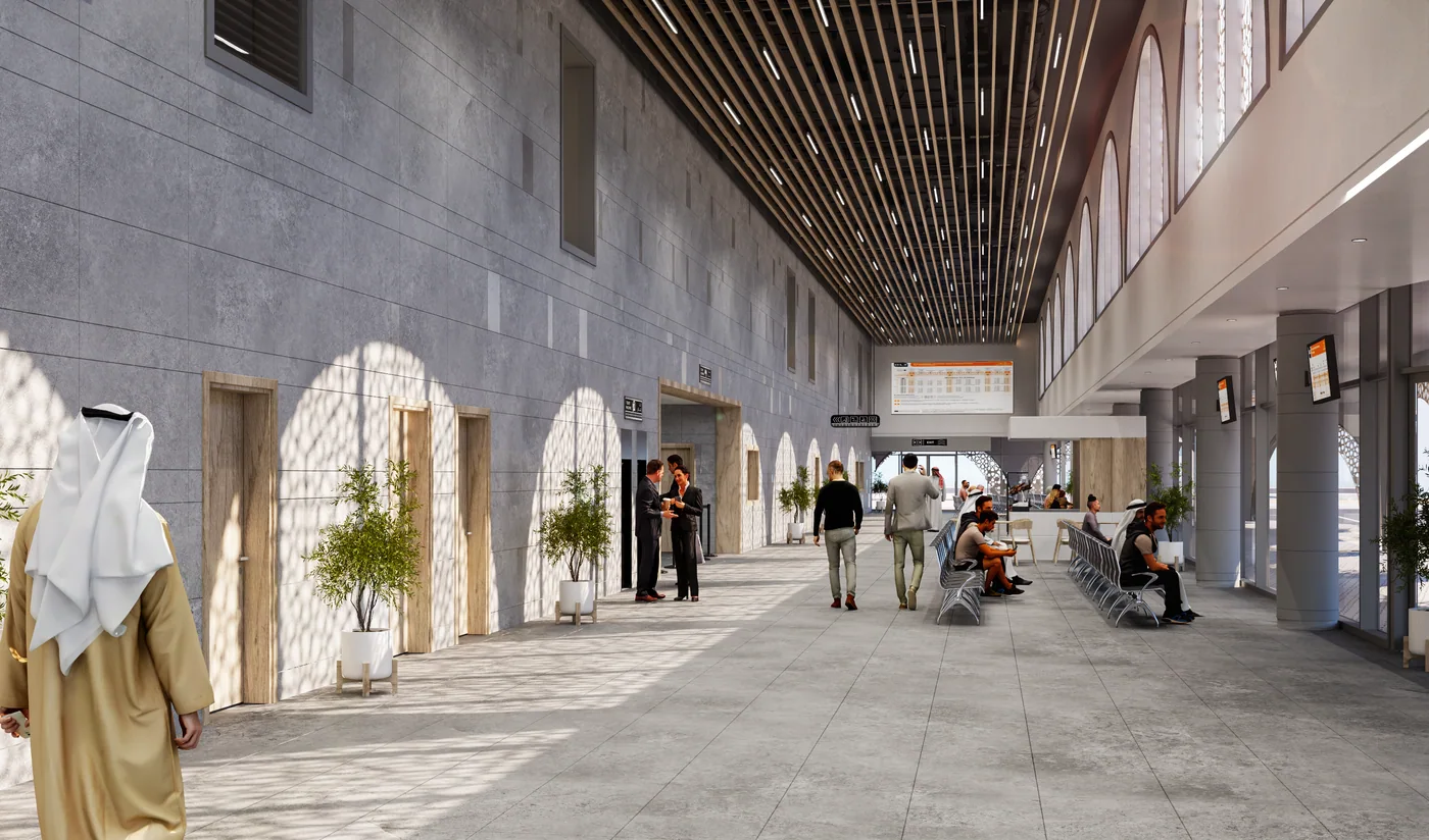 Khalifa City Bus Station, traditional option interior 1