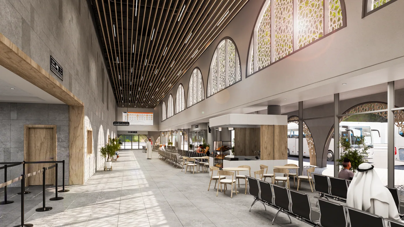 Khalifa City Bus Station, traditional option interior 4