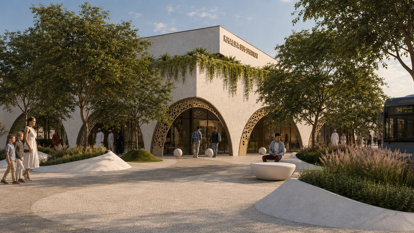 Khalifa City Bus Station, traditional option exterior 2