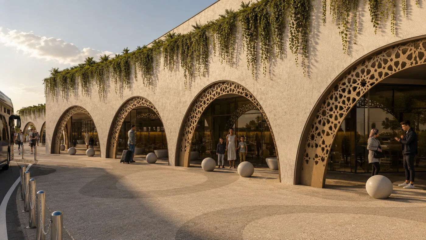 Khalifa City Bus Station, traditional option exterior 3