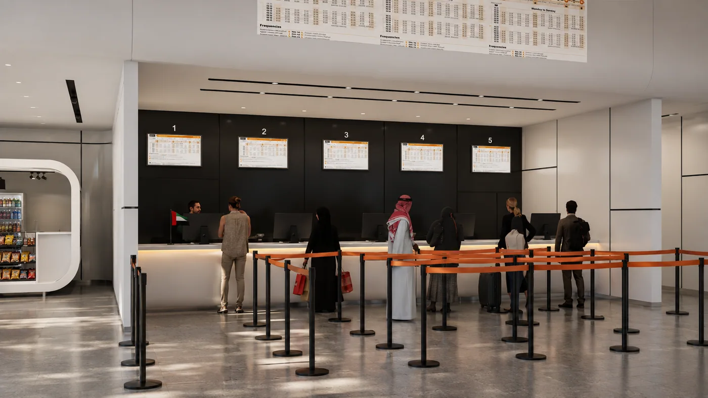 Shakhbout City Bus Station, modern option interior 3