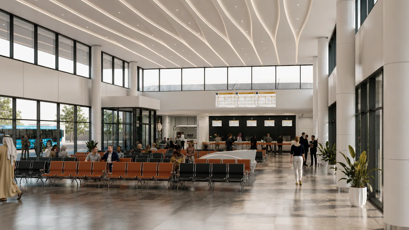 Shakhbout City Bus Station, modern option interior 4