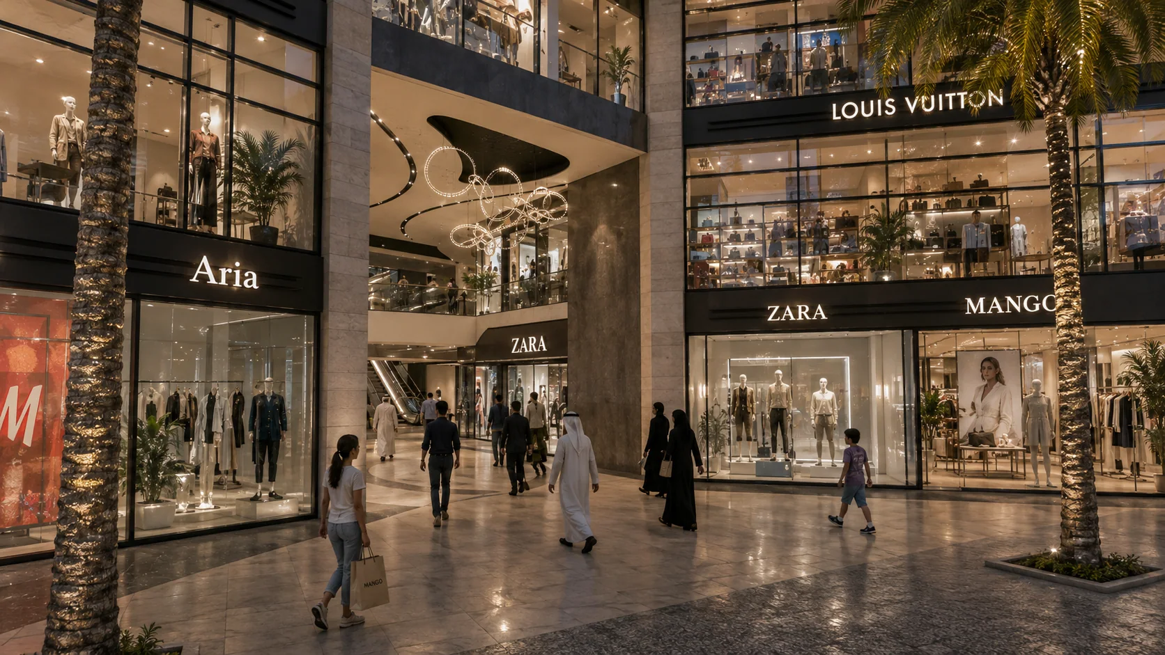 Shopfronts under the colonnade
