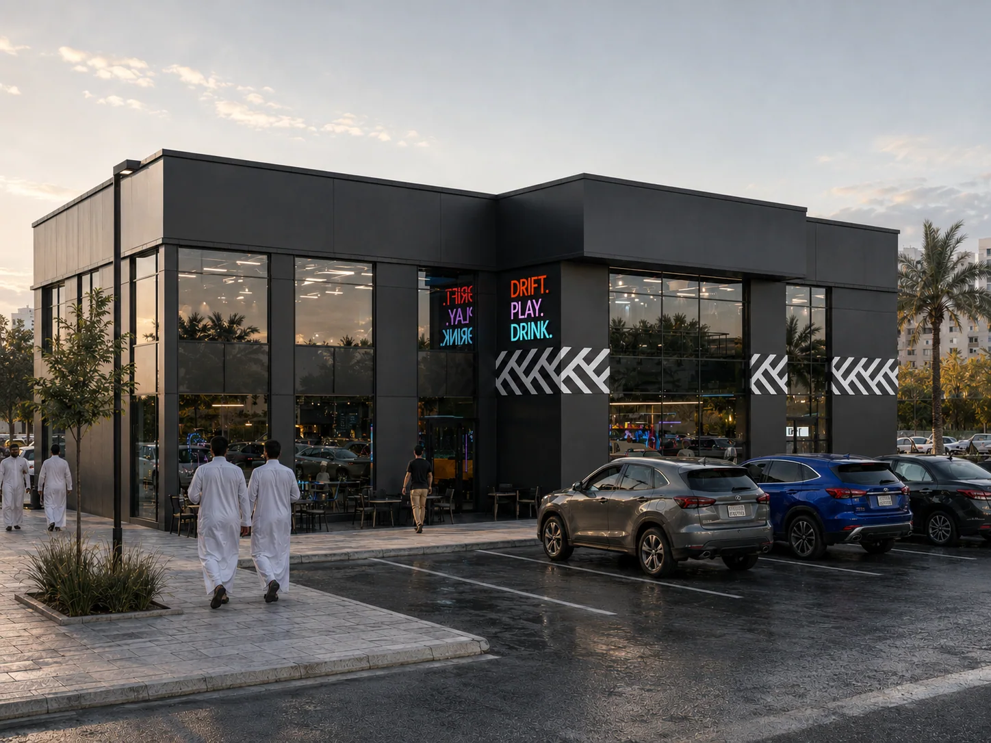 The centre on the commercial strip