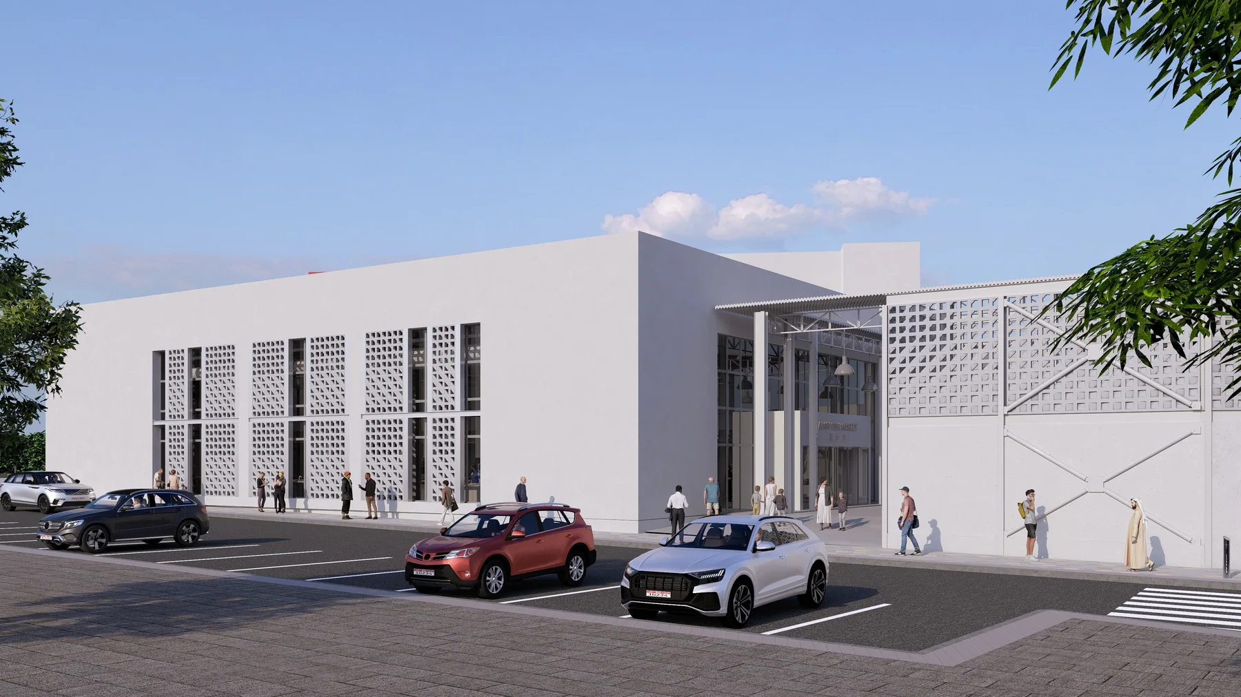 Main road entrance, before