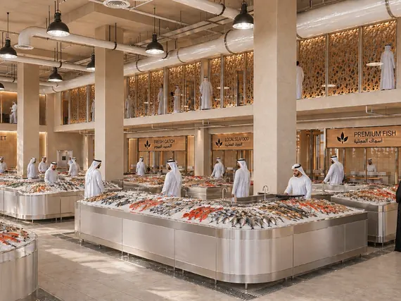 Fish market interior