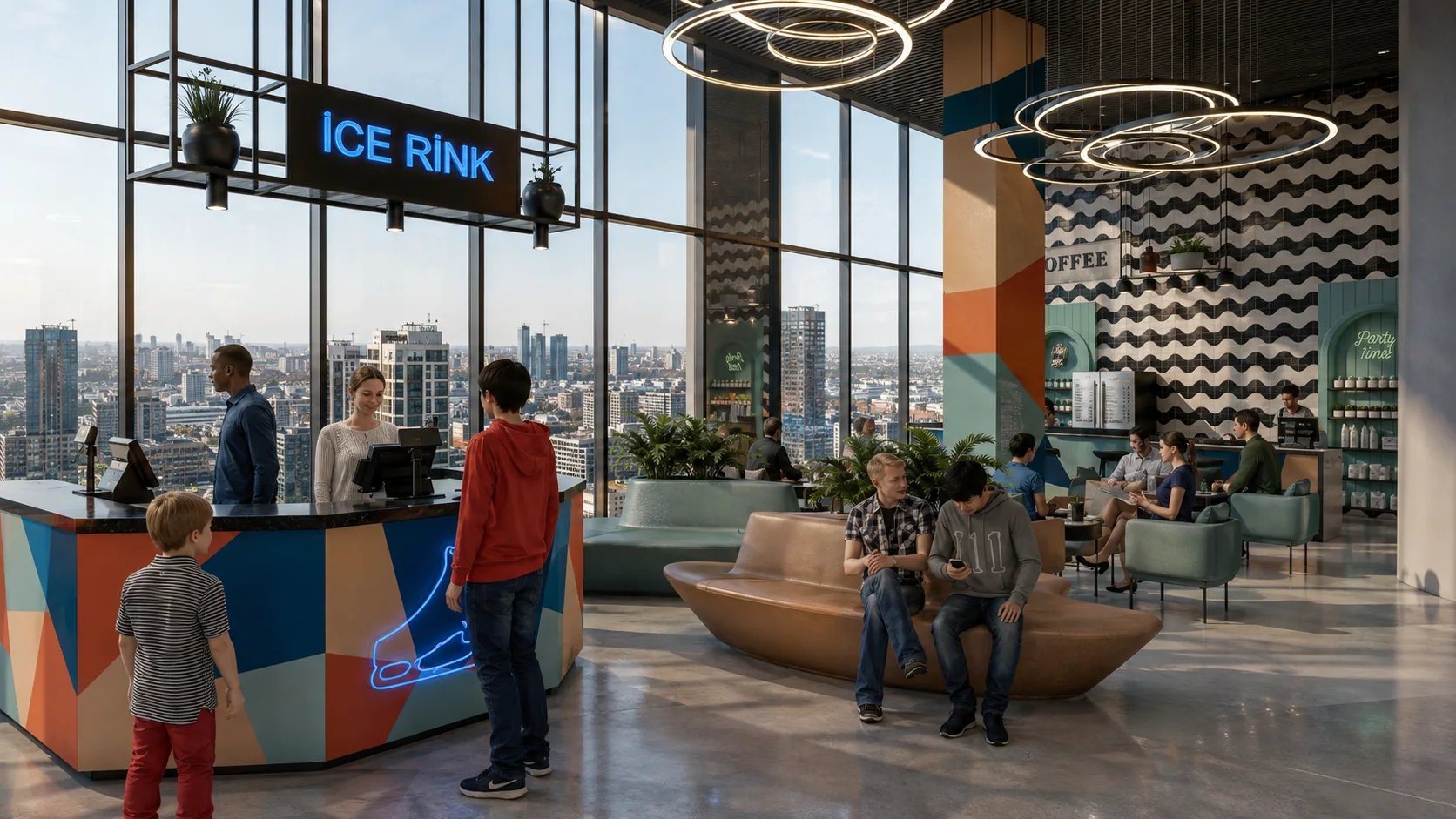 The skate hire counter