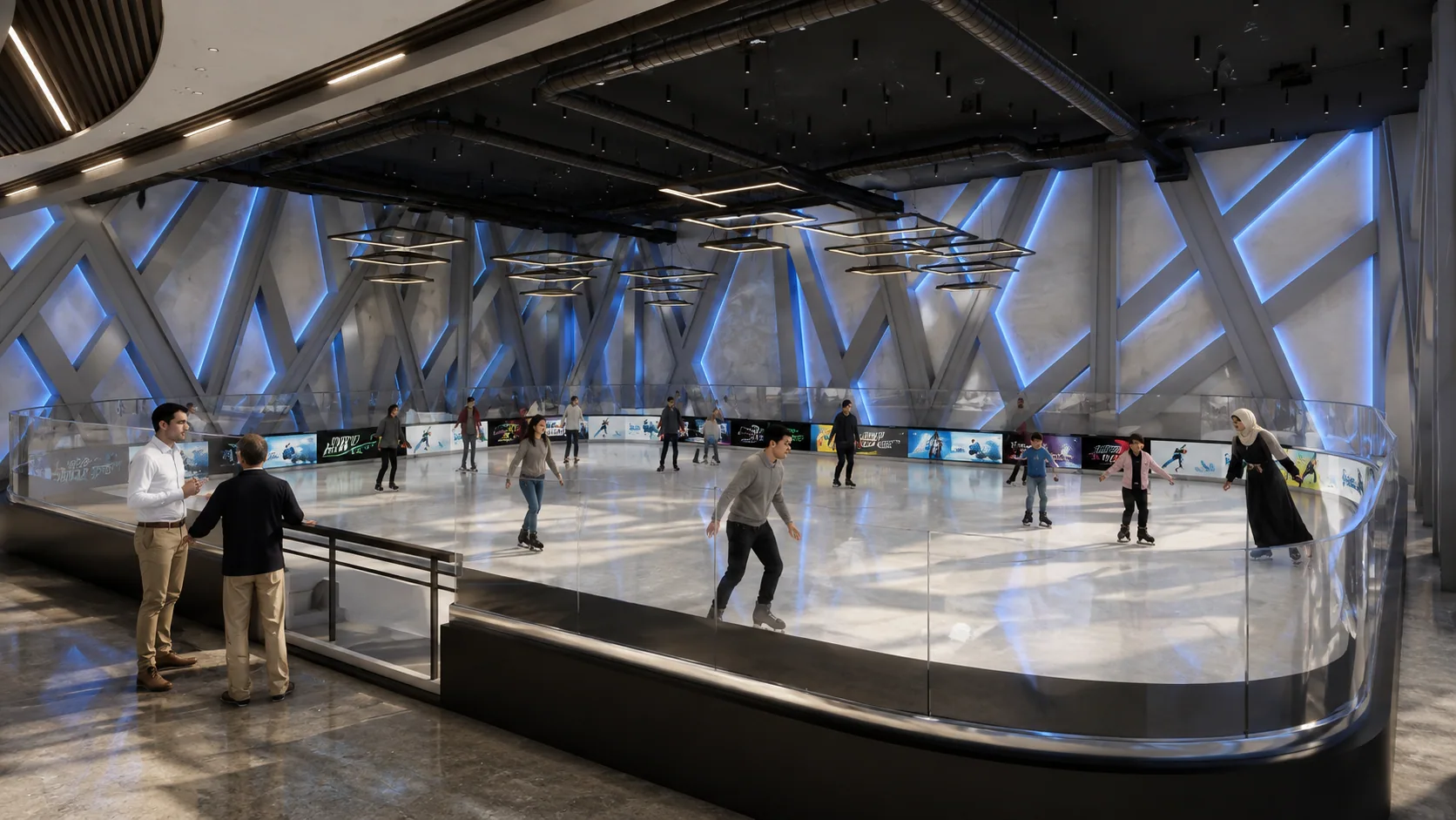 Skaters on the ice