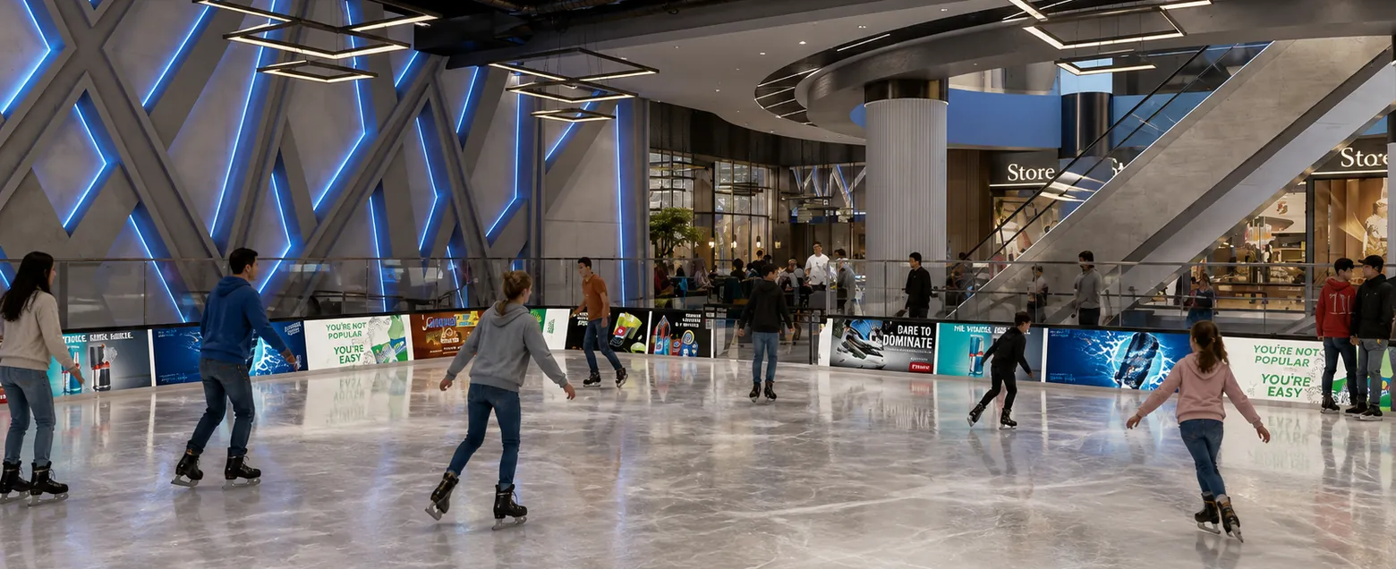 Skaters on the rink