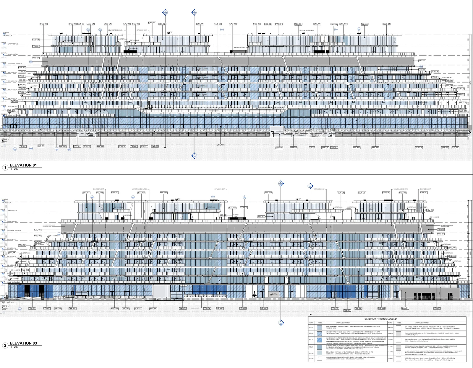 Exterior Elevations 01–03