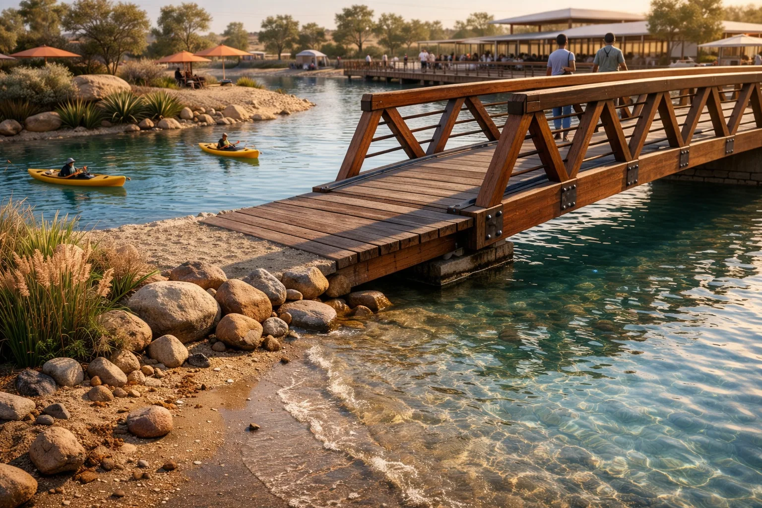 The timber truss bridge