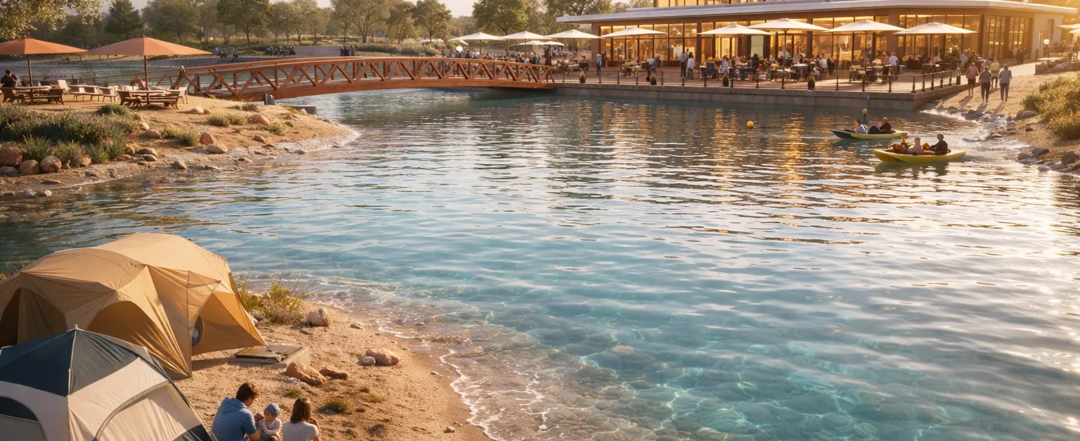 The lake and shore pavilion