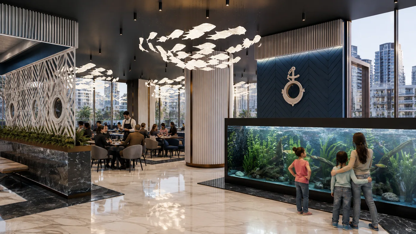 The aquarium at the entrance
