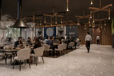 Steak restaurant dining room