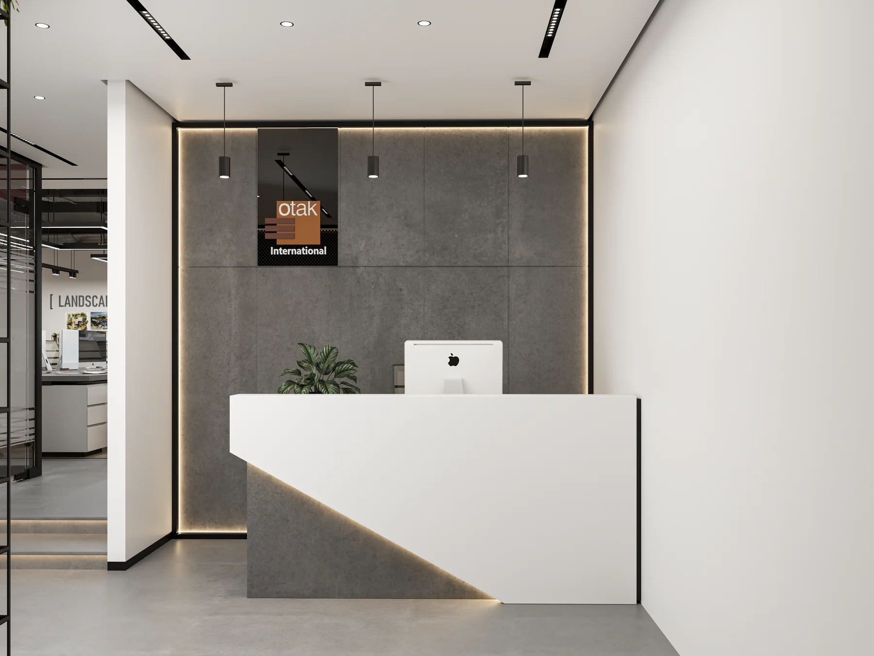 The reception desk