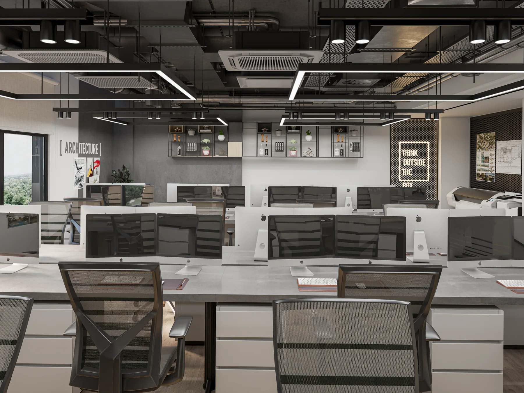 The studio toward the meeting rooms