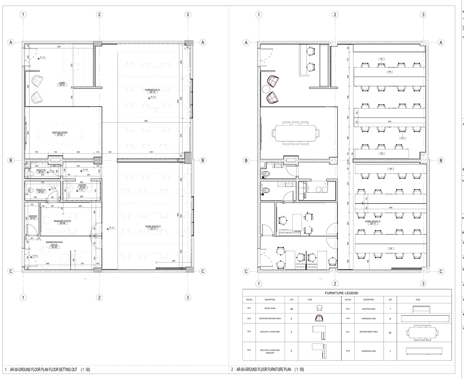Setting Out & Furniture Plan