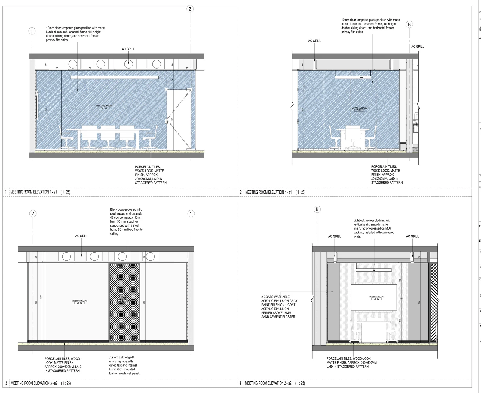 Meeting Room Elevations