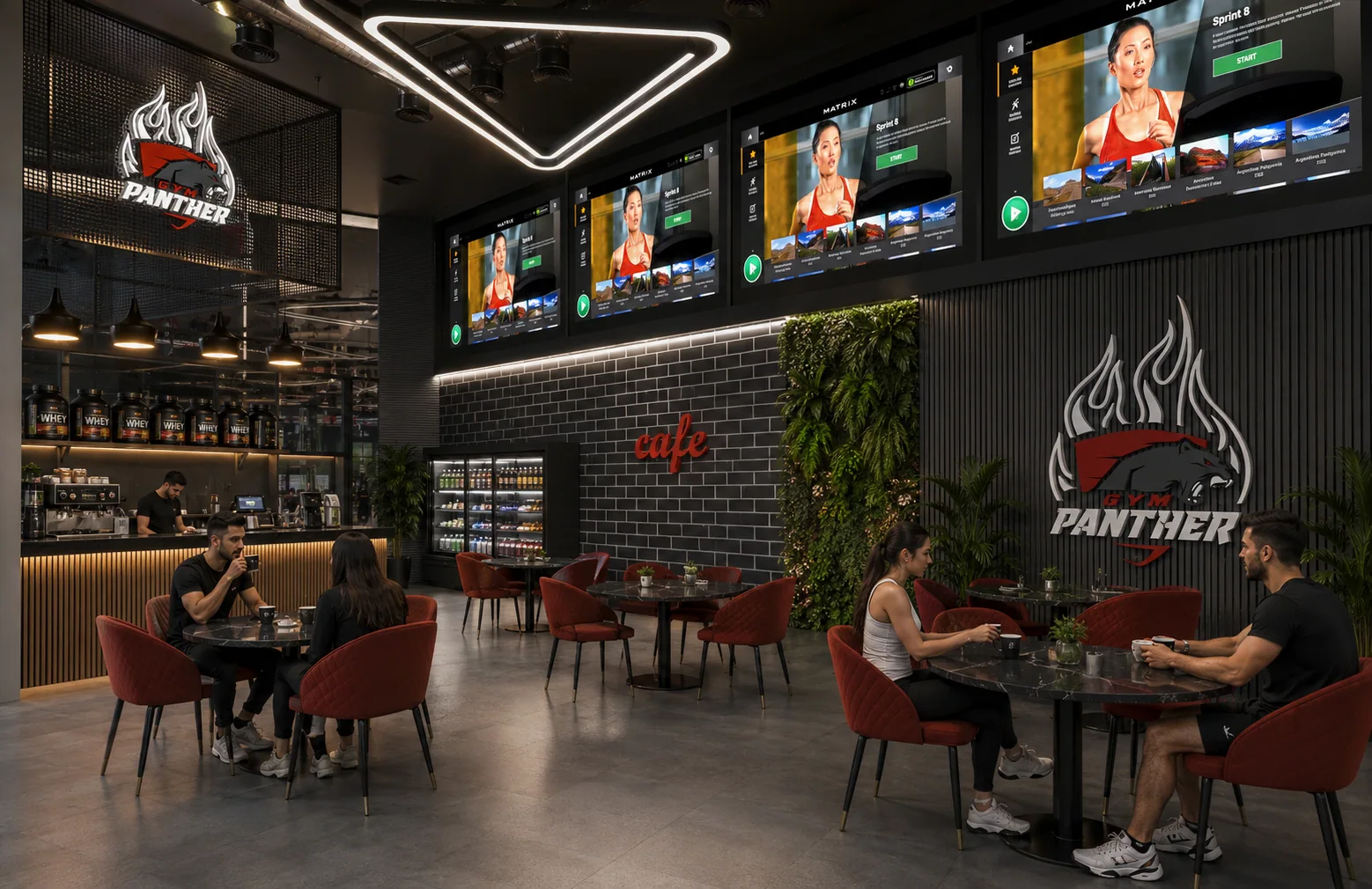 The cafe and juice bar