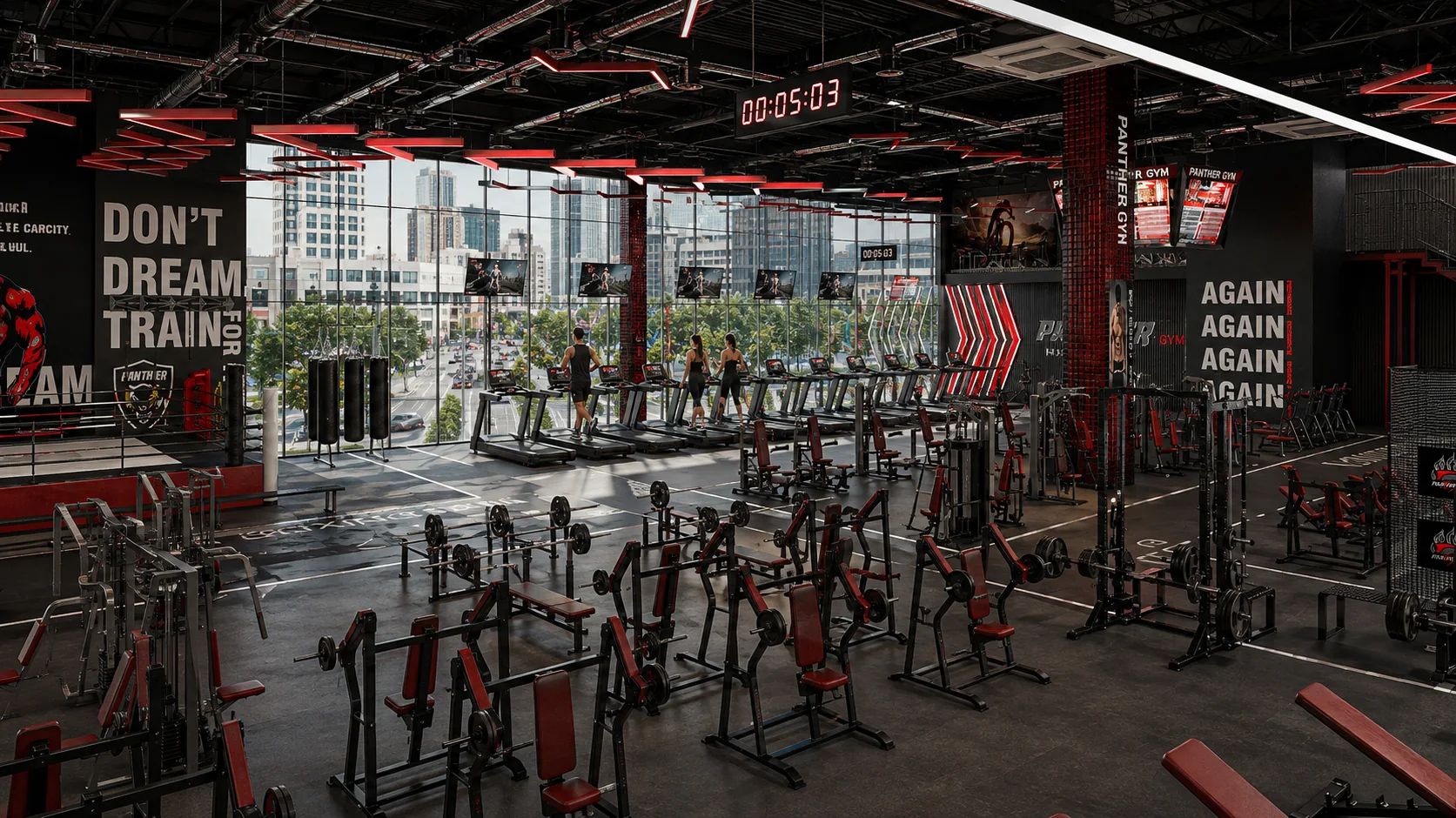 The main gym floor