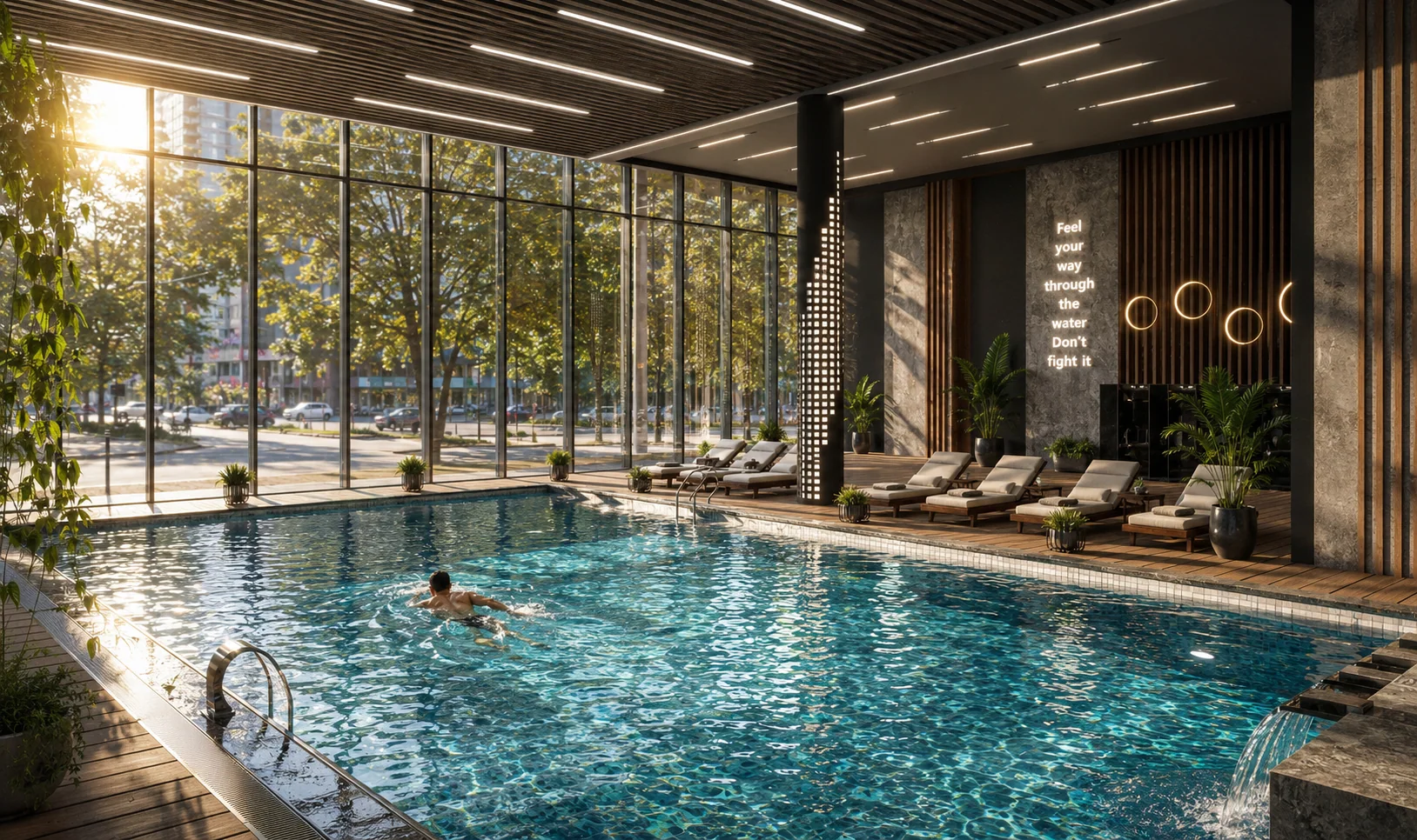 The indoor pool