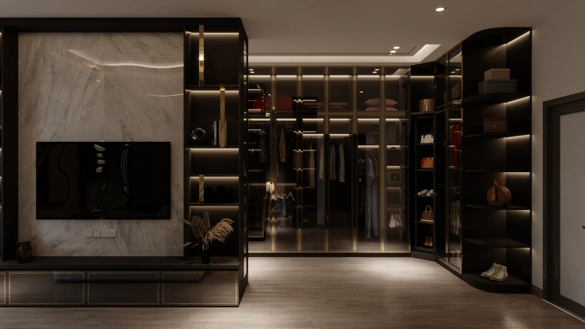 The dressing room