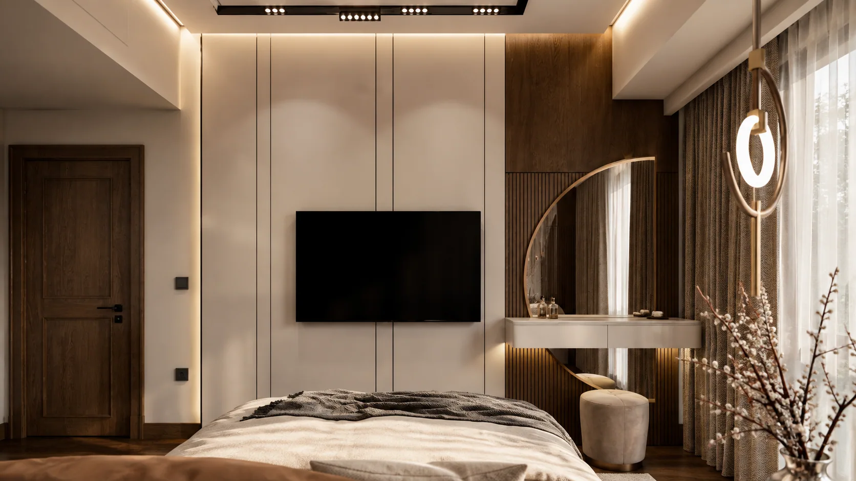 The bedroom media wall