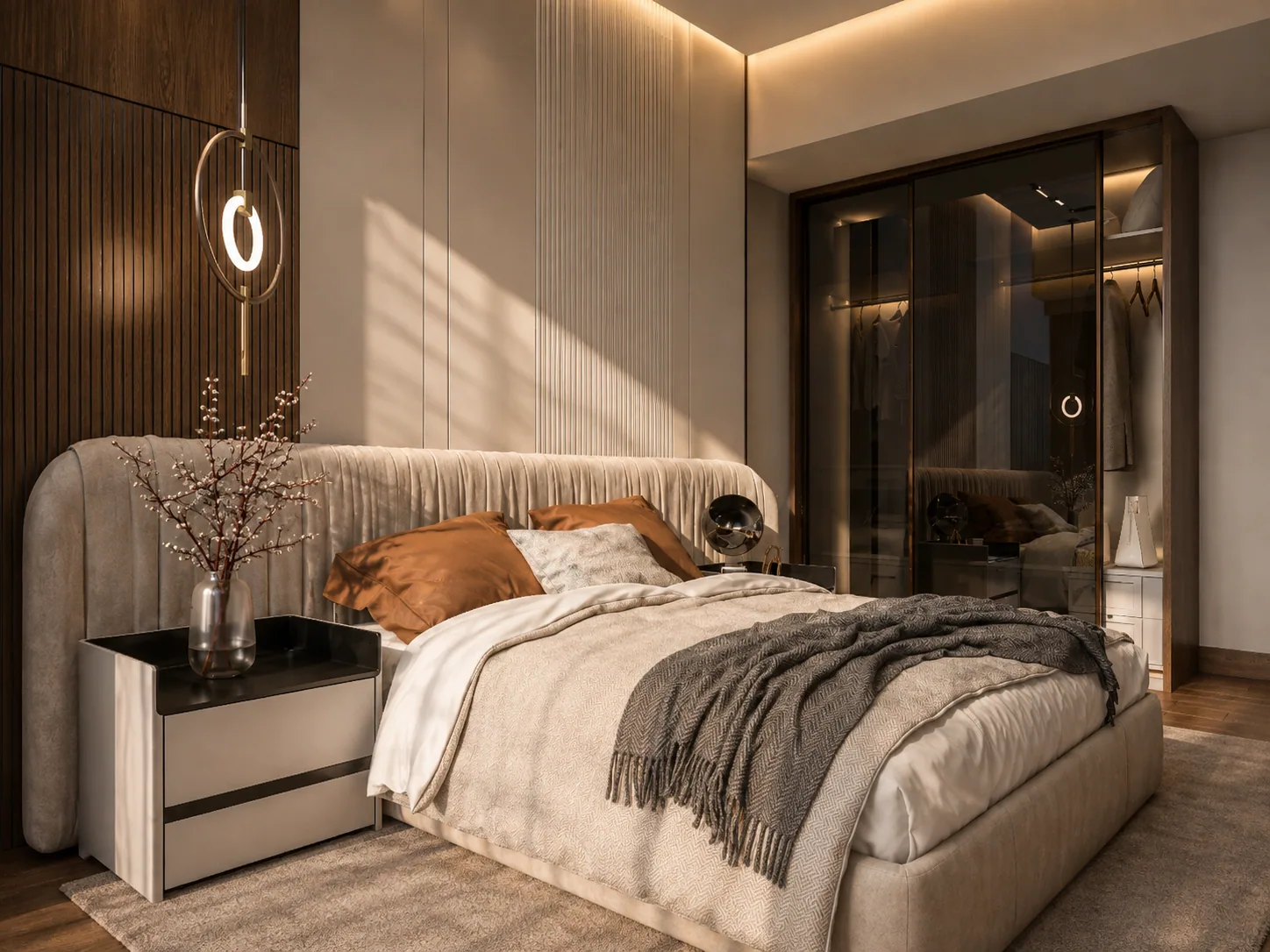 The bedroom and dressing