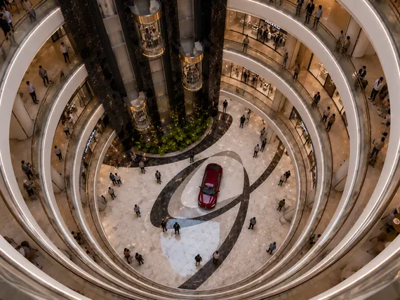 Spiral atrium seen from above