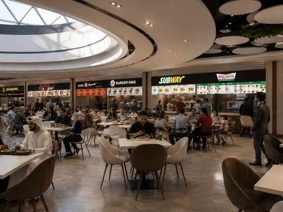 Food court under the skylight