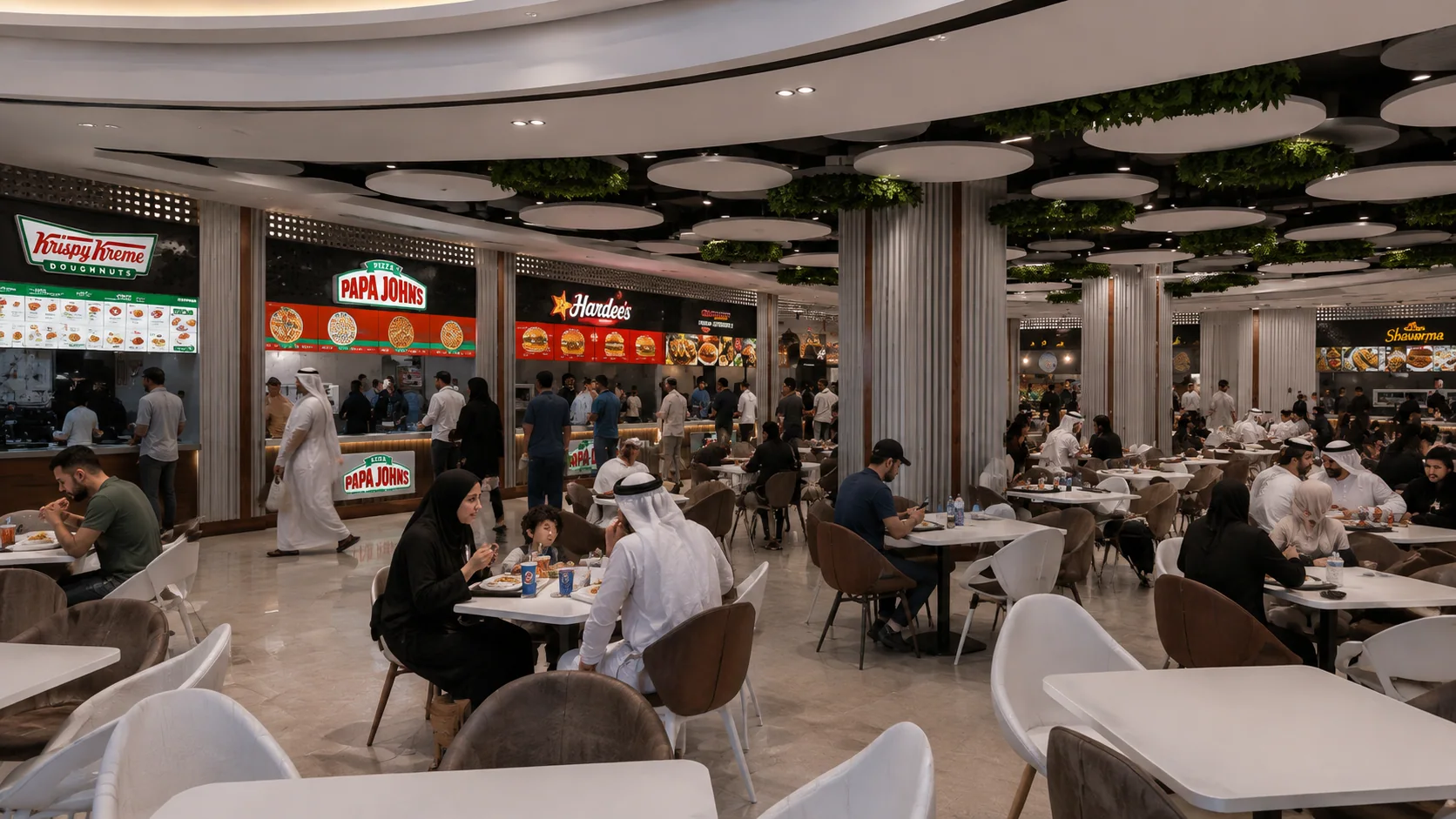 The food court seating hall