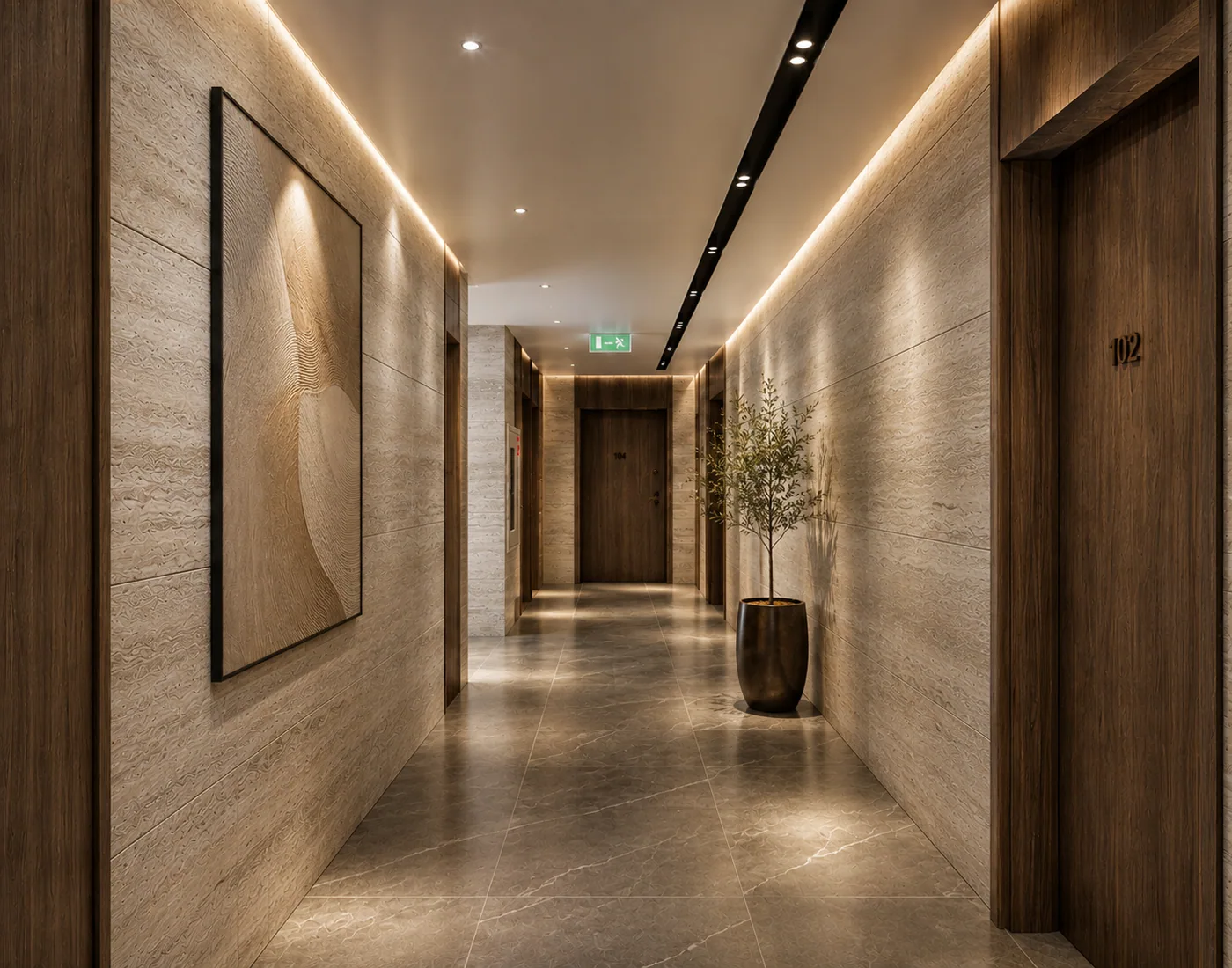 The apartment corridor