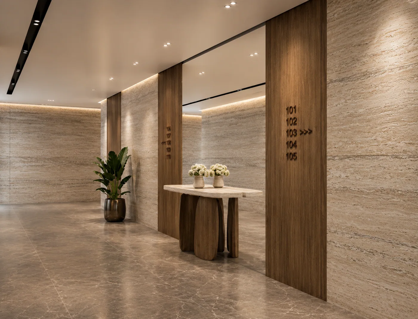 Corridor and console