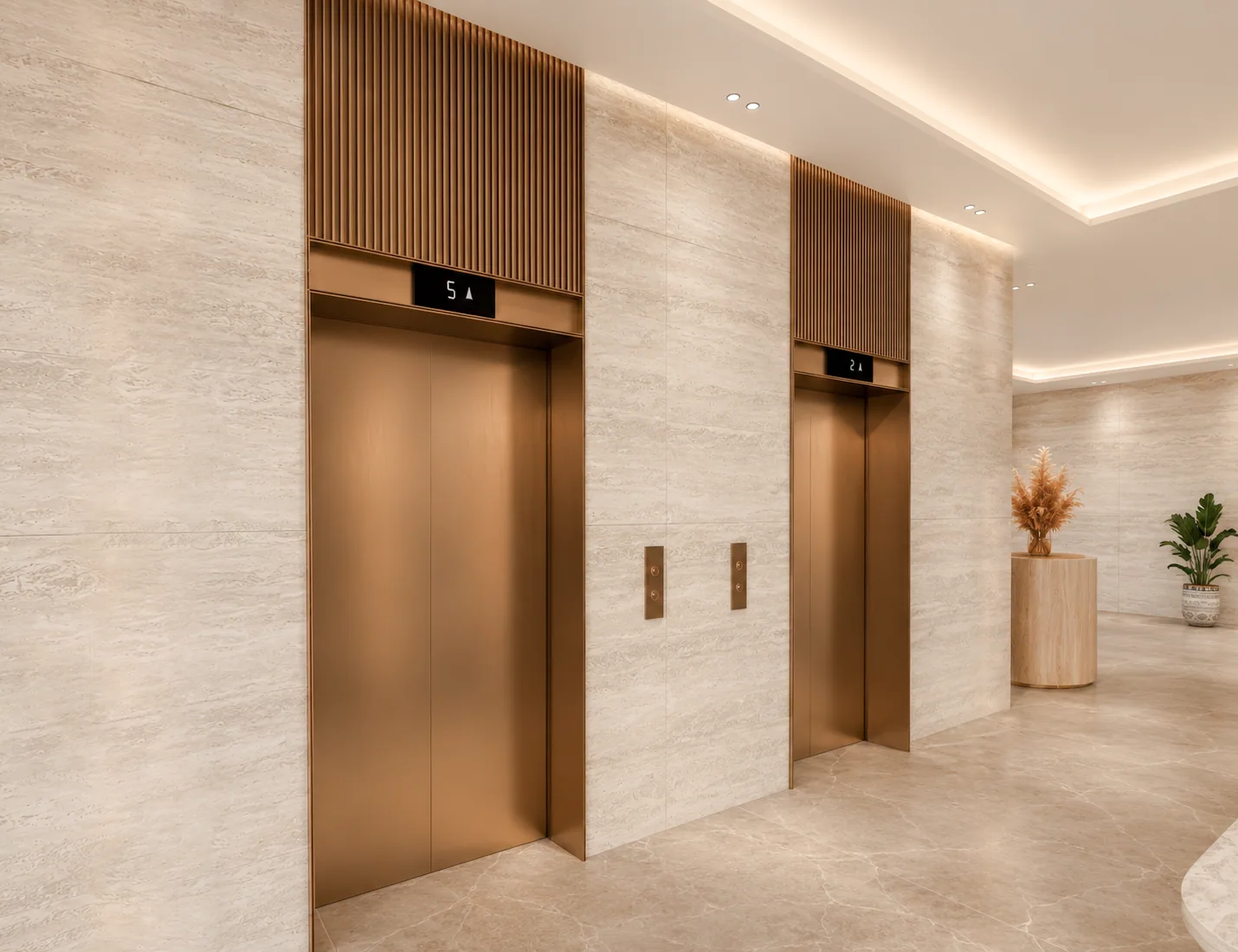 The lift lobby