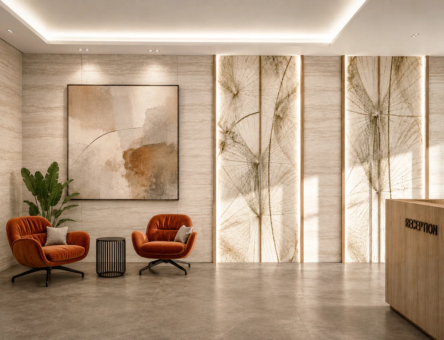 The residents' lobby