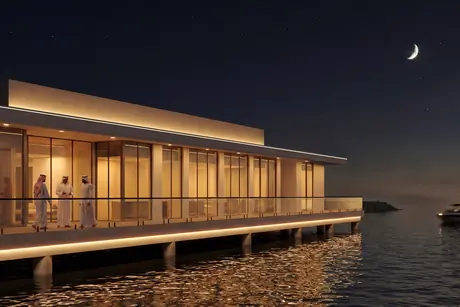 The marine club at night