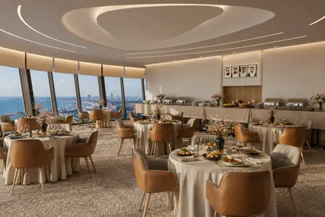 Dining room at the top of the tower