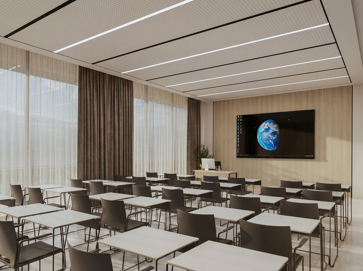 Classroom toward the screen